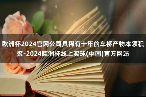 欧洲杯2024官网公司具稀有十年的车桥产物本领积聚-2024欧洲杯线上买球(中国)官方网站