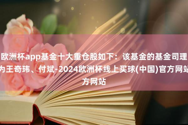 欧洲杯app基金十大重仓股如下：该基金的基金司理为王奇玮、付斌-2024欧洲杯线上买球(中国)官方网站