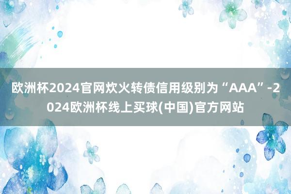 欧洲杯2024官网炊火转债信用级别为“AAA”-2024欧洲杯线上买球(中国)官方网站