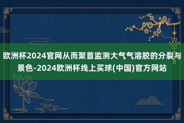 欧洲杯2024官网从而聚首监测大气气溶胶的分裂与景色-2024欧洲杯线上买球(中国)官方网站