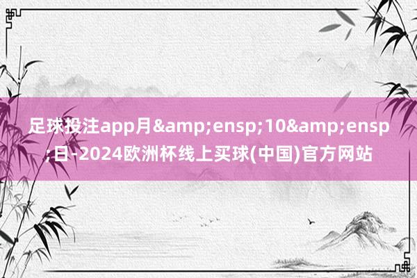 足球投注app月&ensp;10&ensp;日-2024欧洲杯线上买球(中国)官方网站