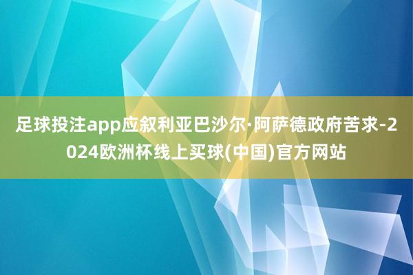 足球投注app应叙利亚巴沙尔·阿萨德政府苦求-2024欧洲杯线上买球(中国)官方网站