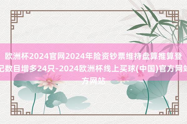 欧洲杯2024官网2024年险资钞票维持盘算推算登记数目增多24只-2024欧洲杯线上买球(中国)官方网站