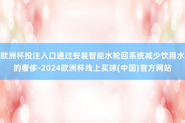 欧洲杯投注入口通过安装智能水轮回系统减少饮用水的奢侈-2024欧洲杯线上买球(中国)官方网站